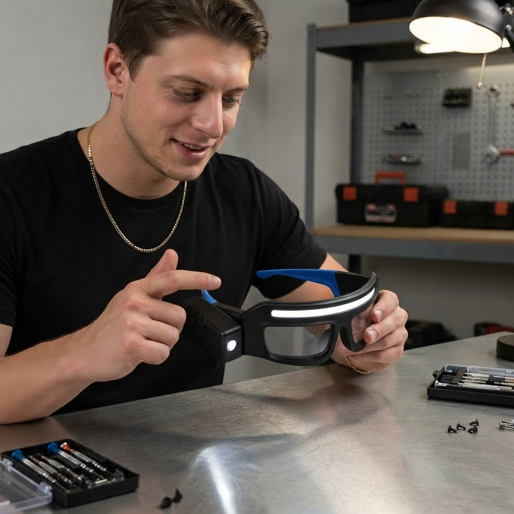 Rechargeable LED Glasses Headlamp